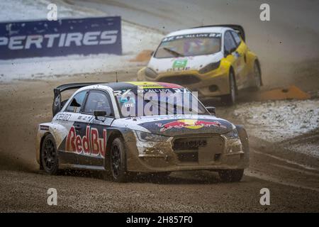 91 IDE Enzo (bel), team KYB EKS JC del Mondiale RX, Audi S1, World RX, in azione durante il Mondiale RX della Germania, 8° e 9° round del FIA World Rallycross Championship 2021, FIA WRX, dal 27 e 28 novembre sul Nurburgring, a Nurburg, Germania - Foto: Paulo Maria/DPPI/LiveMedia Foto Stock