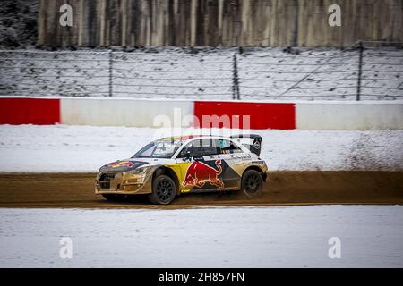 91 IDE Enzo (bel), team KYB EKS JC del Mondiale RX, Audi S1, World RX, in azione durante il Mondiale RX della Germania, 8° e 9° round del FIA World Rallycross Championship 2021, FIA WRX, dal 27 e 28 novembre sul Nurburgring, a Nurburg, Germania - Foto: Paulo Maria/DPPI/LiveMedia Foto Stock