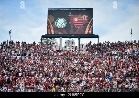 Montevideo, Uruguay. 27 novembre 2021. Durante un incontro tra Palmeiras (BRA) e Flamengo (BRA), valido per la finale della Copa Libertadores 2021, che si tiene presso la Estádio Centenário, situata nella città di Montevideo, in Uruguay, questo sabato pomeriggio (27). Credit: Nayra Halm/FotoArena/Alamy Live News Foto Stock