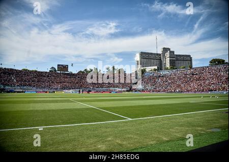 Montevideo, Uruguay. 27 novembre 2021. Durante un incontro tra Palmeiras (BRA) e Flamengo (BRA), valido per la finale della Copa Libertadores 2021, che si tiene presso la Estádio Centenário, situata nella città di Montevideo, in Uruguay, questo sabato pomeriggio (27). Credit: Nayra Halm/FotoArena/Alamy Live News Foto Stock