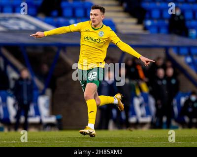 McDiarmid Park, Perth, Regno Unito. 27 novembre 2021. Campionato scozzese di calcio, St Johnstone Versus Hibernian; Josh Campbell of Hibernian Credit: Action Plus Sports/Alamy Live News Foto Stock