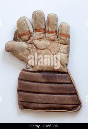 Old Cricket Batting Glove Foto Stock