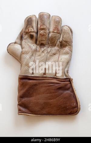 Old Cricket Batting Glove Foto Stock