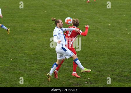 KSC U19 A-Junioren Bundesliga gegen SC Freiburg, lega giovanile Karlsruhe Wildpark Karlsruher SC 26. Novembre 2021 Foto Stock