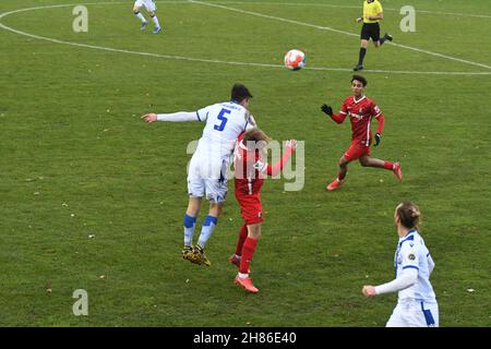 KSC U19 A-Junioren Bundesliga gegen SC Freiburg, lega giovanile Karlsruhe Wildpark Karlsruher SC 26. Novembre 2021 Foto Stock