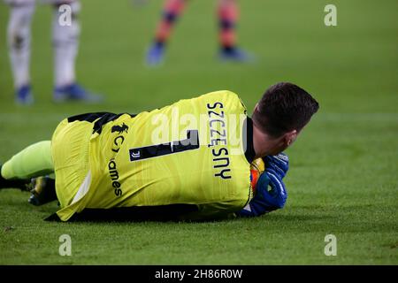 Wojciech Szczesny (Juventus FC) durante il campionato italiano Serie A football match tra Juventus FC e Atalanta BC il 27 novembre 2021 allo Stadio Allianz di Torino - Foto: Nderim Kaceli/DPPI/LiveMedia Foto Stock