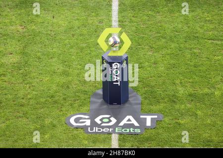 Ambiance durante il campionato francese Ligue 1 partita di calcio tra LOSC Lille e FC Nantes il 27 novembre 2021 allo stadio Pierre Mauroy di Villeneuve-d'Ascq vicino Lille, Francia - Foto: Laurent Sanson/DPPI/LiveMedia Foto Stock