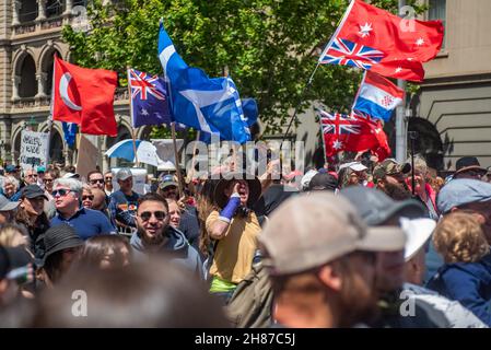 27 novembre 2021. Melbourne, Australia. Uccidi il Bill Rally. Credit: Jay Kogler/Alamy Live News Foto Stock