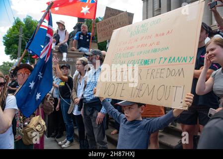 27 novembre 2021. Melbourne, Australia. Uccidi il Bill Rally. Credit: Jay Kogler/Alamy Live News Foto Stock