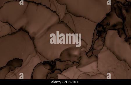 Texture di cioccolato liquido. Crema marrone Foto Stock