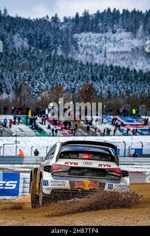 91 IDE Enzo (bel), team KYB EKS JC del Mondiale RX, Audi S1, World RX, in azione durante il Mondiale RX della Germania, 8° e 9° round del FIA World Rallycross Championship 2021, FIA WRX, dal 27 e 28 novembre sul Nürburgring, a Nürburg, Germania - Foto Paulo Maria / DPPI Foto Stock