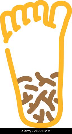 immagine vettoriale dell'icona del colore dei talloni incrinati Illustrazione Vettoriale