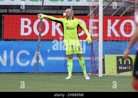 ROTTERDAM, PAESI BASSI - NOVEMBRE 28: Portiere Remko Pasveer di Ajax Amsterdam durante la partita olandese Eredivie tra Sparta Rotterdam e Ajax a Het Kasteel il 28 Novembre 2021 a Rotterdam, Paesi Bassi (Foto di Herman Dingler/Orange Pictures) Foto Stock