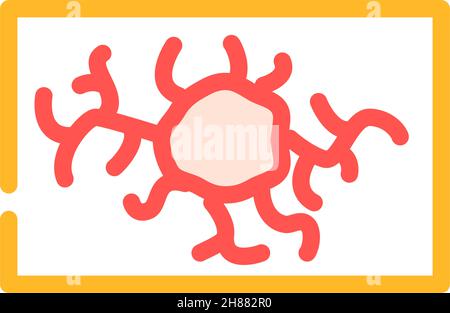 problema di salute dell'angioma immagine vettoriale dell'icona a colori Illustrazione Vettoriale