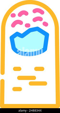 onicolisi malattia della pelle colore icona vettore illustrazione Illustrazione Vettoriale