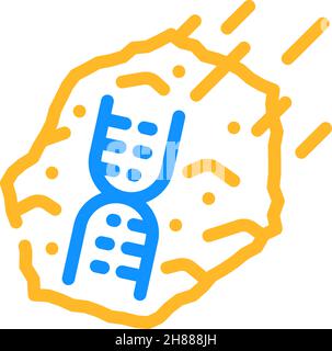 immagine vettoriale dell'icona del colore dello spazio di panspermia Illustrazione Vettoriale