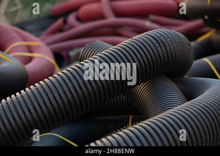 Immagine di tubi in polipropilene di grande diametro Foto Stock