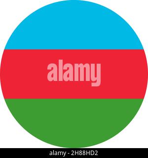 Bandiera dell'Azerbaigian, illustrazione vettoriale del simbolo della nazione , sfondo del disegno del colore, concetto originale . Illustrazione Vettoriale