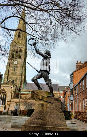 Richard la terza statua nel centro di Leicester Foto Stock