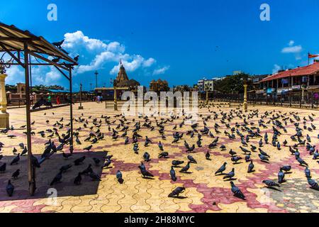 Tempio Somnath in Gujarat in una giornata di sole Foto Stock