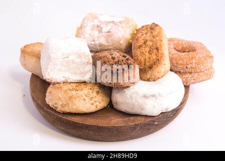 polvorones tipico spagnolo primo piano Foto Stock