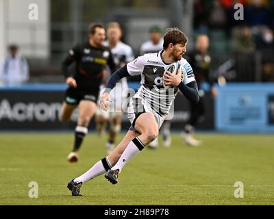 Barnet, Regno Unito. 28 novembre 2021. Premiership Rugby. Saracens uomo V Vendita squali. Stadio StoneX. Barnet. Simon Hammersley (sale squali). Credit: Sport in immagini/Alamy Live News Foto Stock