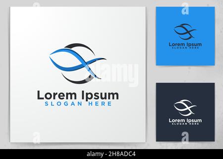 Pesce astratto, Logo, illustrazione vettoriale Illustrazione Vettoriale