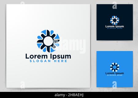 Elica astratti disegni logo, illustrazione vettoriale Illustrazione Vettoriale