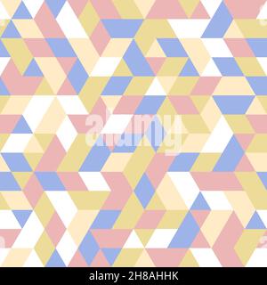 Pattern vettoriale geometrico con triangoli colorati. Ornamento moderno geometrico. Sfondo astratto senza giunture Illustrazione Vettoriale