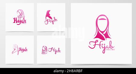 Logo Gradient scraf Hijab Illustrazione Vettoriale