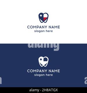 Logo dentale. Stomatologia. Logo moderno e minimalista per la clinica dentale Illustrazione Vettoriale