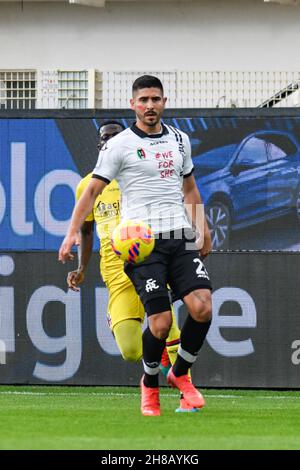 La Spezia, Italia. 28 novembre 2021. Martin Erlic (Spezia) durante Spezia Calcio vs Bologna FC, Serie italiana di calcio A match a la Spezia, Italy, November 28 2021 Credit: Independent Photo Agency/Alamy Live News Foto Stock