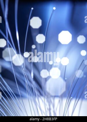 Dettaglio della fibra ottica Foto Stock