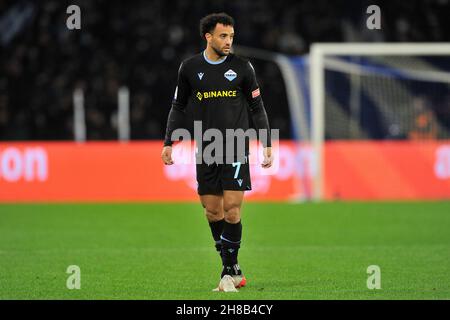 Napoli, Italia. 28 novembre 2021. Felipe Anderson giocatore del Lazio, durante la partita della Serie Italiana A campionato tra Napoli e Lazio, risultato finale Napoli 4, Lazio 0, partita disputata allo stadio Diego Armando Maradona di Napoli. Napoli, Italia, 28 novembre 2021. (Foto di Vincenzo Izzo/Sipa USA) Credit: Sipa USA/Alamy Live News Foto Stock