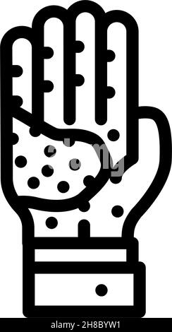 illustrazione vettoriale dell'icona della linea di dermatite atopica Illustrazione Vettoriale