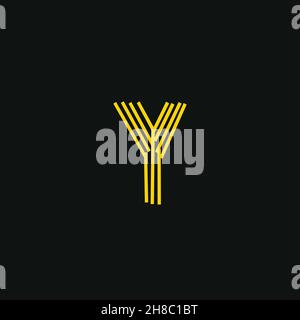 Logo Y, scritta a mano iniziale o scritta a mano per l'identità. Logo disegno a mano Calligraphy Lettering e disegno a mano Vector illustrazione. Illustrazione Vettoriale