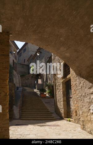 Montone, borgo medievale di Montone, Umbria, Italia, Europa Foto Stock