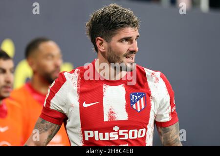 Rodrigo de Paul di Atletico de Madrid durante la partita la Liga Santader tra Cadice CF e il tletico de Madrid a Nuevo Mirandilla a Cadice, in Spagna, il 28 novembre 2021. (Credit: Jose Luis Contreras) Foto Stock