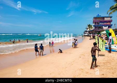 Sri Lanka, Provincia del Sud, Sud du Sri Lanka Süd, Sri Lanka, Sud Sri Lanka, Hikkaduwa, plage, Strand, spiaggia Foto Stock