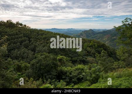 Sri Lanka, provincia di Uva, provincia di Uva, provincia di Uva, montagne, Berge, montagne, panorama Foto Stock