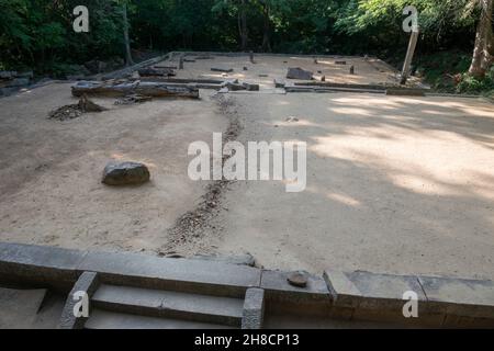Sri Lanka, Provincia Centrale, Provincia Centrale, Provincia Centrale, Ritigala est une montagne du centre du Sri Lanka qui abrite un ancien monastère boud Foto Stock