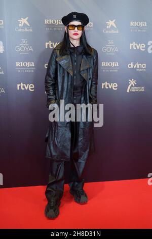 Madrid, Spagna. 29 novembre 2021. Milena Smit partecipa alla lettura dei nominativi del trentaseiesimo Goya Awards di Madrid. Credit: SOPA Images Limited/Alamy Live News Foto Stock