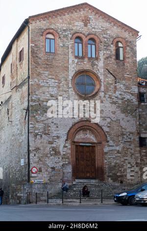 Centro storico, Piazza Bbraccio Fortebraccio, Chiesa di San fortunato, Perugia, Umbria, Italia, Europa Foto Stock