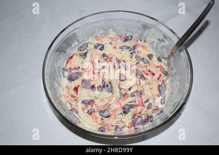 coleslaw con fagioli rossi Foto Stock