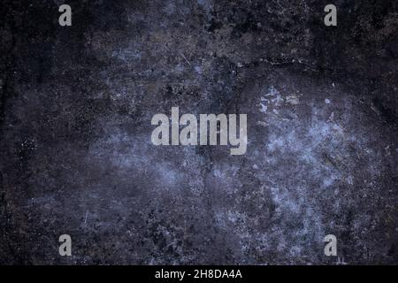 Sfondo blu scuro ruvido. Trama scura. Texture grungy stile. Foto Stock