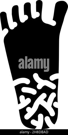 immagine vettoriale icona glifo con tacchi incrinati Illustrazione Vettoriale