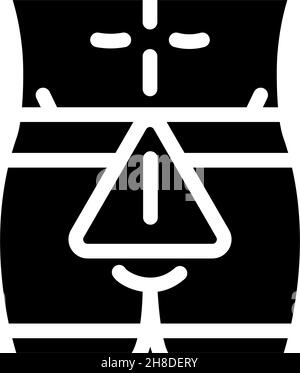 illustrazione del vettore icona glifo della malattia a trasmissione sessuale Illustrazione Vettoriale