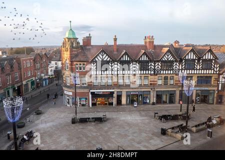 Mercato luogo,centro,di,Wigan,Nord Ovest,Inghilterra, Foto Stock