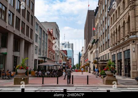 Strada pedonale di Ottawa chiamata Sparks Street. Foto Stock