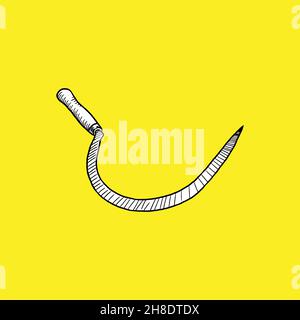 Icona a falce, disegno e stile vintage. - vettore Illustrazione Vettoriale